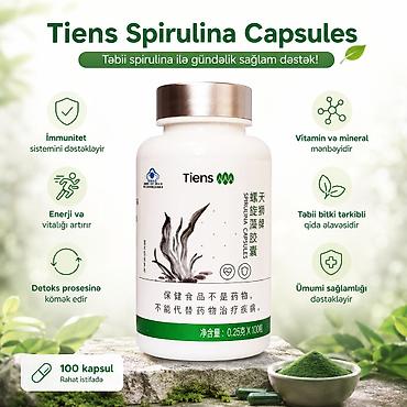 lonpasin kapsula: Tiens Spirulina Capsules – təbii spirulina ilə gündəlik sağlam dəstək — 1