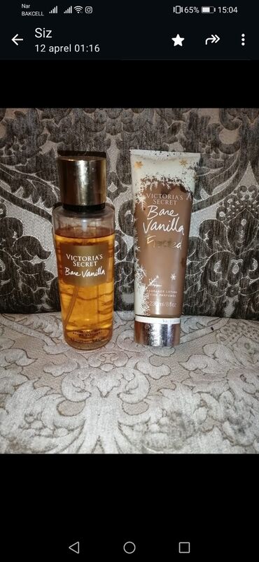 sac laki qiymeti: Arzum beauty'dən alınan Orginal Victoria Secret Vanilla bədən spreyi