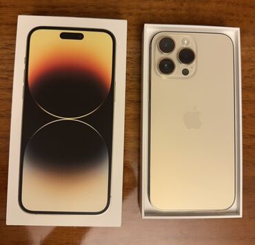 Apple iPhone: IPhone 14 Pro, 128 GB, Qızılı, Face ID, Sənədlərlə