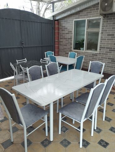 Кухонные столы и стулья: Кухонный стол и стул, Новый, Самовывоз, Платная доставка, цвет - Белый — 12