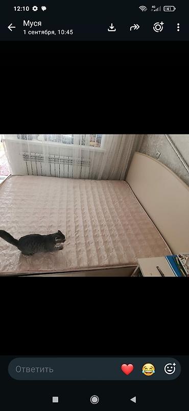 одна спальный крават: Двухспальная кровать с изголовьем и матрасом. - Размер спального — 2