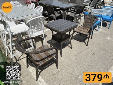 старые стулья: Balkon üçün, Açılmayan, Kvadrat masa, 2 stul