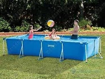 3 микр: Каркасный Бассейн Intex 4.5m x 2.2m x 84cm. Отличное состояние — 2