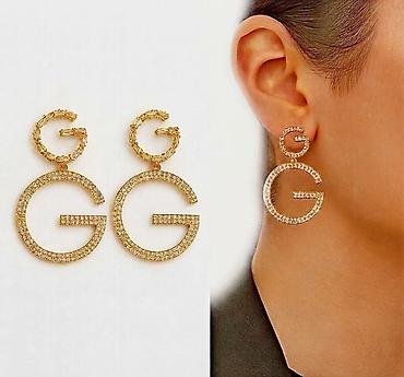 серьги ножницы: Серьги сөйкөлөр Подвески в виде букв G – эффектный акцент вашего — 1