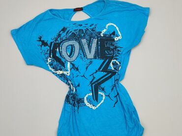 błękitny t shirty: T-shirt, S, stan - Dobry