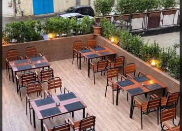 Masa və oturacaq dəstləri: Balkon üçün, Yeni, Açılmayan, Dördbucaq masa, 12 stul — 13