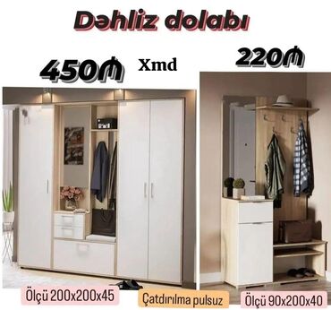 Dolablar: Dəhliz dolabı, Yeni, Açılan, Düz dolab