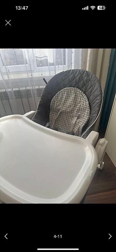 Стульчики для кормления: Стульчик для кормления, Б/у, Другой бренд, Металл, Трансформер, цвет - Серый, Платная доставка, Самовывоз — 4