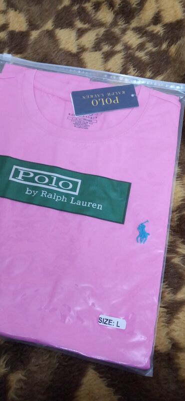 Futbolka və maykalar: Ralph Lauren markasını unisex L razmer çəhrayı rəng heç deyilməyib