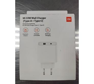 tesla charger: Mi 33W Wall Charger (Type‑A + Type‑C) - İki çıxışlı adapter: USB — 1