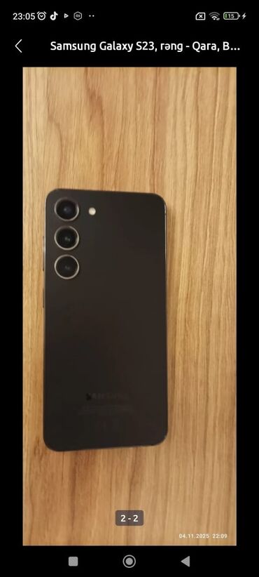 зарядное устройство lg: Samsung Galaxy S23, rəng - Qara, Barmaq izi