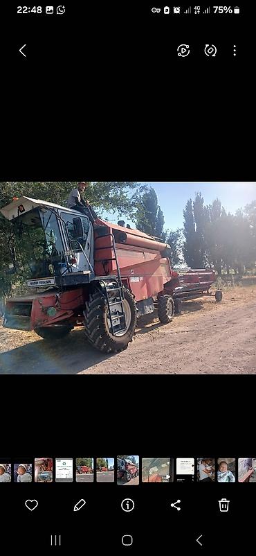 daewoo lanos 1: Зерноуборочный комбайн MASSEY FERGUSON 23 красного цвета с черными и — 2