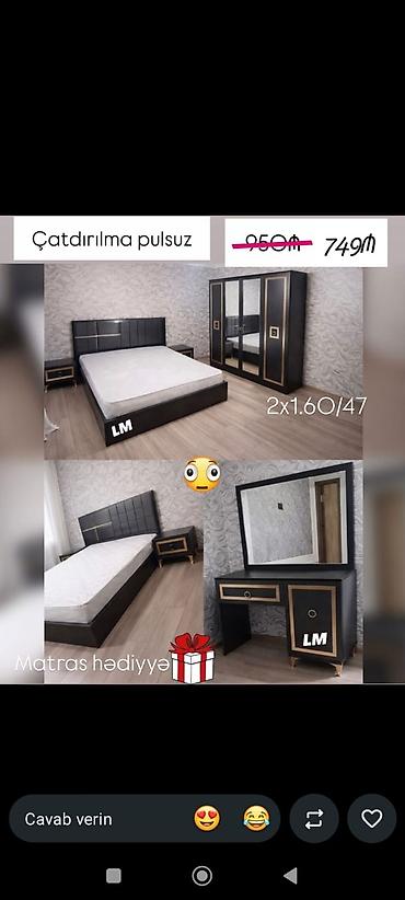 taxt dosəyi: Məhsul: Yataq otağı mebelləri və kamodlar - Taxt çarpayı – 260₼ • — 4