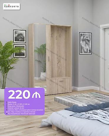 Dəhliz dolabı - Ölçülər: 40 × 200 × 100 sm - Material: 18 mm laminat