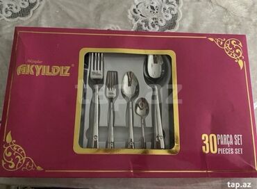 divar boyalari qiymeti: Akyıldız firmasına məxsus olan 30 parçalıq vilka qaşıq setimiz hal