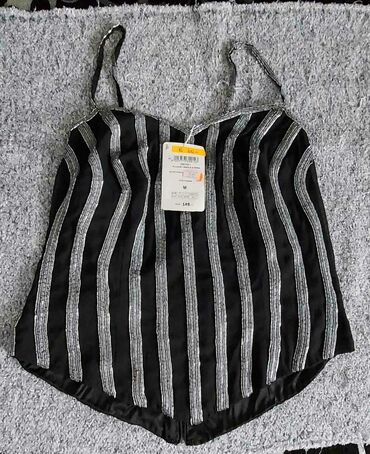 versace majice zenske: Zara, M (EU 38), Stripes, color - Black