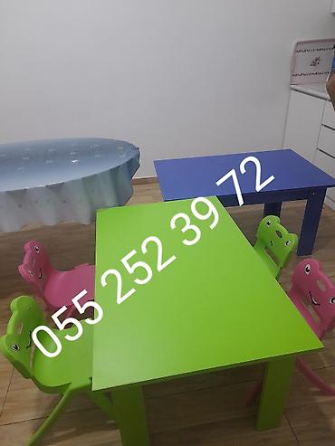 Uşaq masaları: Oğlan üçün, Yeni, Siyirməsiz, Bağça masası, Stulsuz — 2
