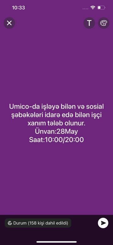 afsiyant işi: SMM menecer tələb olunur, Tam iş günü, İstənilən yaş, 1 ildən az təcrübə