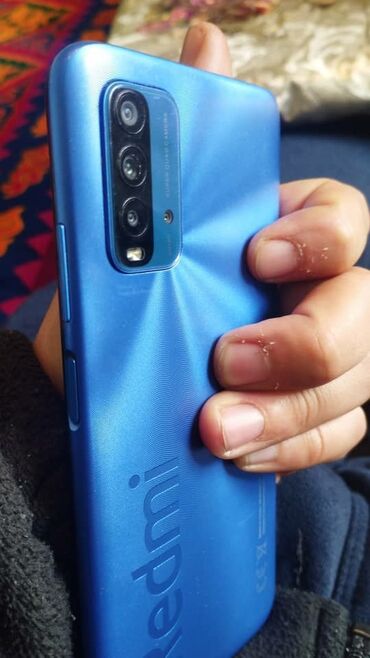 телефоны нот 8: Xiaomi, Redmi 9T, Б/у, 128 ГБ, цвет - Голубой, 2 SIM