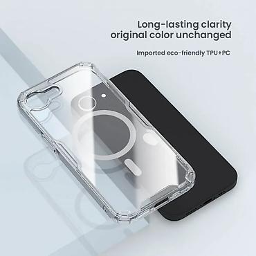 Maske i futrole za telefone: Maska Nillkin Nature Pro Magnetic za iPhone 16e 6.1 transparent. Uz — 6