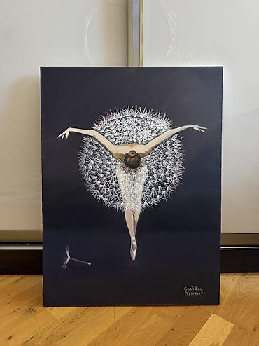 ev dekoru: Ketan Uzerinde Yagli Boya. 60x80
 “Zencirotu Balerinası” — 1