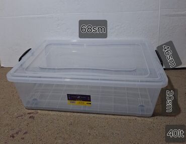 Yemək konteynerləri: Şəffaf plastik saxlama qutuları – qapaqlı və kilidli Məhsul təsviri — 5