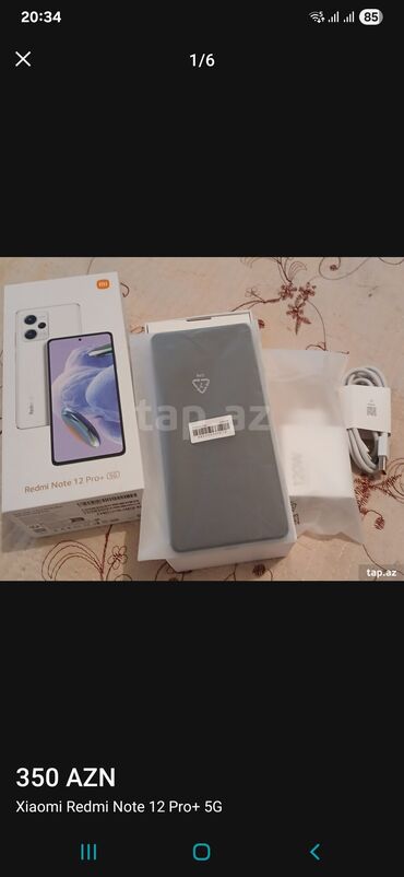 Xiaomi: Xiaomi Redmi Note 12 Pro+ 5G, 256 GB, rəng - Mavi, 
 İki sim kartlı
