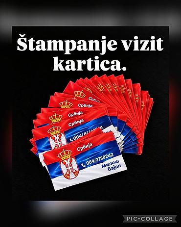 Profesionalna usluga: štampanje vizit kartica. - Kreativni dizajn i