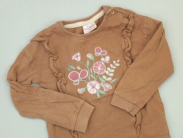 biała bluzka z długim rękawem: Sweatshirt, So cute, 1.5-2 years, 86-92 cm, condition - Good