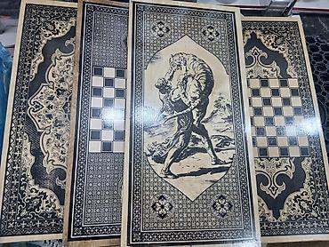 Nərdlər: +4 azn das ve zer Taxta nərd taxtası - Material: təbii ağac, iç hissə — 1