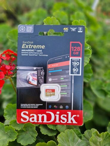 zenit fotoaparat: Mikro Yaddaş Kartı Sandisk Extreme 128 Gb Uhs-3 Klass 10 4K çəkiliş