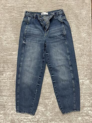 Джинсы: Джинсы, Zara, Высокая талия, С бахромой, M, L — 3