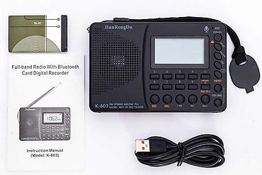 mikrofon qiymetleri: HanRongDa K-603 portativ radio və media pleyer Xüsusiyyətlər: - Tam — 3