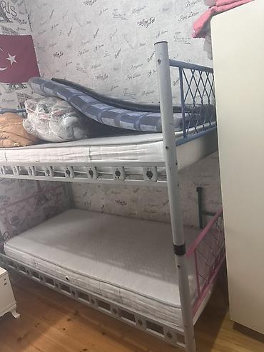 matras demiri: Metall çarpayı – iki mərtəbəli (mətal karkaslı) - Material: möhkəm — 1