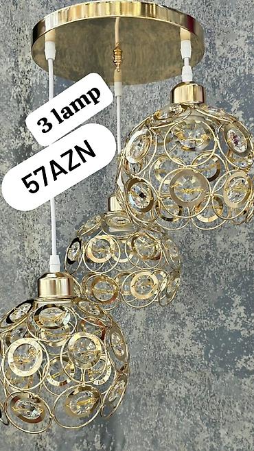 ketan uzerinde resimler: Çılçıraq, 3 lampa, Metal — 2