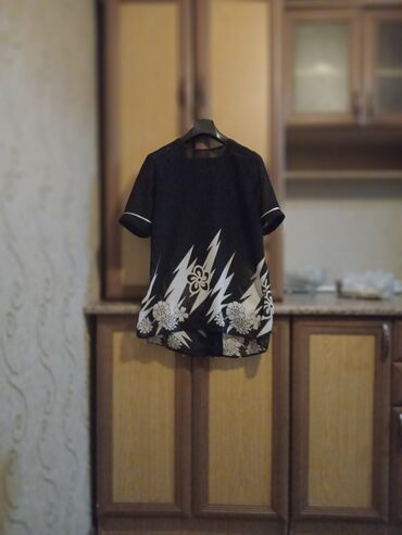 Köynək və bluzalar: Qadın üst geyimləri dəsti 1) Mavi bluz - Boş kəsim, rahat siluet - — 3