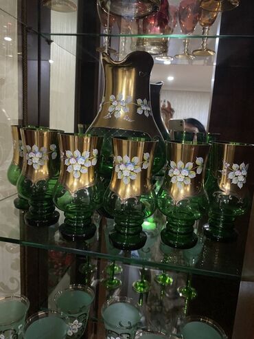 Digər dəstlər və servizlər: Bohem üslublu şüşə dəst - Material: qalın keyfiyyətli şüşə, üzərində — 4