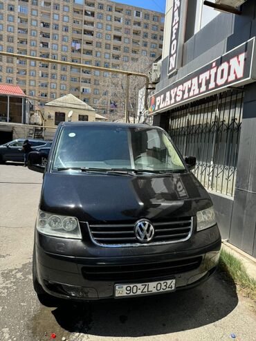 Volkswagen: Volkswagen Transporter (T5) miniven – qara rəng, 5 qapı, geniş salon — 13