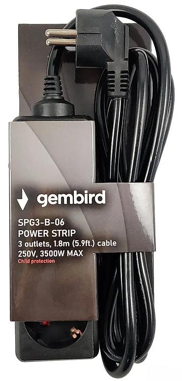 Produžni kablovi: Gembird SPG3-B-06 produžni kabl sa 3 utičnice - Tip: produžni — 1