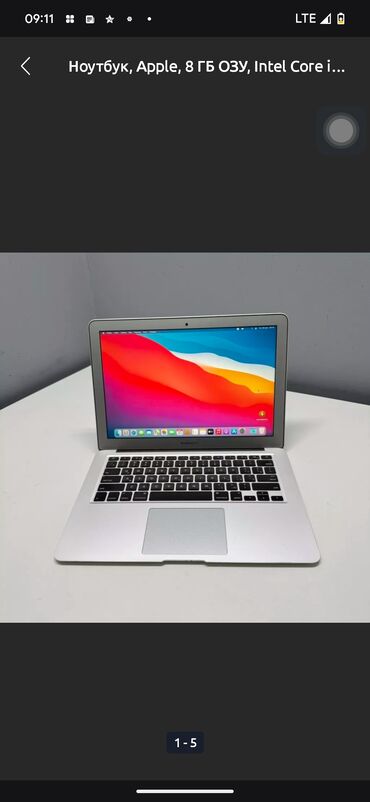 видеокарта ddr3: Ноутбук, Apple, 8 ГБ ОЭТ, Intel Core i5, 13.3 ", Колдонулган, Татаал эмес тапшырмалар үчүн