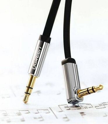 Другие аксессуары для компьютеров и ноутбуков: Аудио кабель Jack 3.5mm male to Jack 3.5mm male угловой, AUX cable