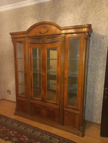 стенка гостиная: Б/у, Распашной, 4 двери Прямой шкаф, Горка, Турция