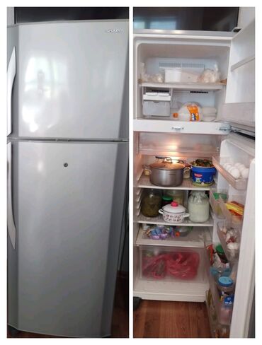 qab yuyan xanim: Б/у 2 двери Sharp Холодильник Продажа, цвет - Белый, С диспенсером