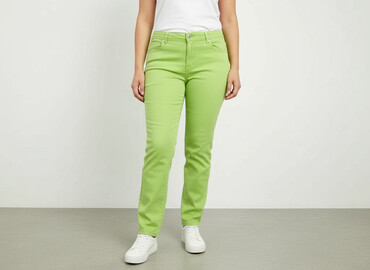 spodnie damskie jeansy zielone: Jeansy damskie, rozmiar XL