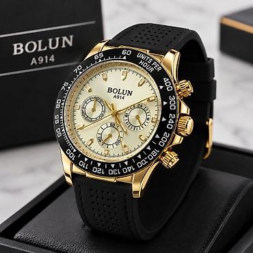 ucuz casio saat: BOLUN A914 kişi qol saatı - Korpus: parlaq qızılı tonlu metal - — 2