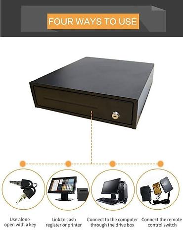 Торговое оборудование: Денежный Ящик BQ330DK, Ш33,5см*Д36см*В9см, 4-заж. для купюр, 4-ячеек — 9