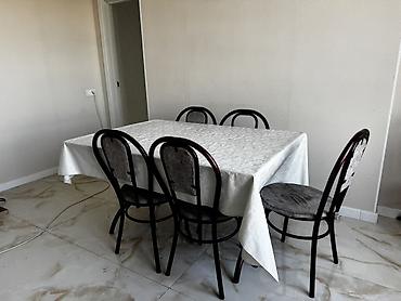 dinner table: Обеденная группа: прямоугольный стол + 4 стула - Комплектация: стол и — 4