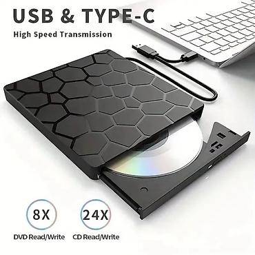 orico hdd box: 7-i-1 Xarici DVD/CD Yazıcı və USB Hub - USB 3.0 və Type‑C qoşulma — 3