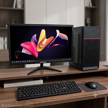 İdeal vəziyyətdədir. 24 inç monitor, 8 GB Ram, 3.4 GHz, İ5 Tam
