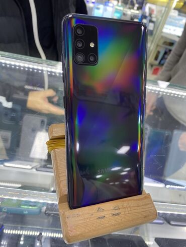 самсун телефон: Samsung Galaxy A51, Б/у, 128 ГБ, цвет - Черный, 2 SIM
